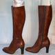 J. Crew Shoes | Jcrew Leather Knee High Women’s High Heel Boots 8 Med | Color: Brown | Size: 8