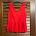 J. Crew Tops | J Crew Always Size 0 Red Peplum Sleeveless Top | Color: Red | Size: 0