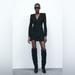 Zara Dresses | Draped Jacket Dress | Color: Black | Size: S