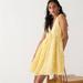 J. Crew Dresses | J. Crew Swingy V Neck Babydoll Dress Yellow White Floral Print Mini Midi Size S | Color: White/Yellow | Size: S