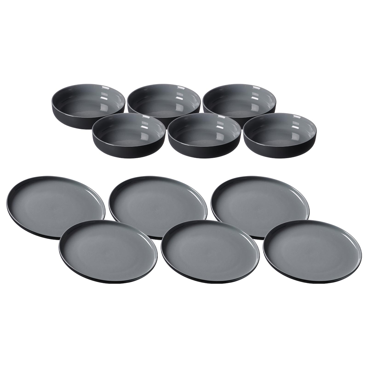 Ritzenhoff & Breker JASPER Teller & Schalenset 12-tlg. schwarz Image