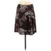 Ann Taylor Factory Casual A-Line Skirt Knee Length: Brown Paisley Bottoms - Women's Size 2X-Small Petite - Print Wash