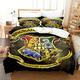 JOOTEN Duvet Cover Set Harry Potter,Duvet Covers Double bed Duvet Covers Set Microfiber with Zipper Closure Soft Kids Teen Boys Bedding Set,1 Quilt Cover+2 Pillowcases,3 Pieces