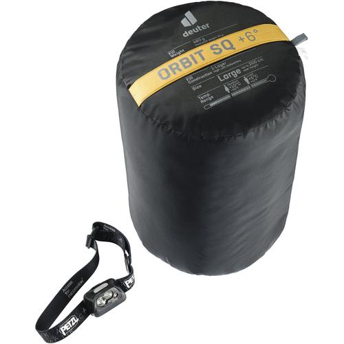 Trekkingschlafsack DEUTER ""ORBIT SQ +6"" Schlafsäcke blau (ink)