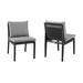 Benjara Patio Dining Side Chair w/ Cushion in Black | 32 H x 20 W x 22 D in | Wayfair BM295619