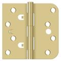 Deltana 4" H x 4" W Butt Bearing Door Hinge, Stainless Steel in Yellow | 4 H x 4 W x 0.08 D in | Wayfair DE44058TT4