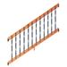 ProWood 6 Ft. Wood Stair Railing Kit w/ Aluminum Contour Balusters Wood in Brown | 33.08 H x 69.63 W x 1.56 D in | Wayfair 446323