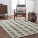 Matt 8' x 10' Modern Wool Sage/Taupe/Off White/Multi Brown/Eggplant Area Rug - Hauteloom