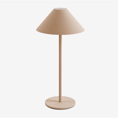 Kabellose LED-Tischleuchte Nebida Beige Leinen - Sklum Image