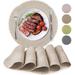 Zulay Kitchen 15 Inch Braided Round Placemats For Dining Table Set Of 6 in White | 15 H x 15 W x 1 D in | Wayfair Z-RND-PLCMTS-BRD-6STVRY