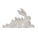 August Grove® Anatoly Decorative Resting Rabbit w/ Birds Figurine Resin in White/Blue | Wayfair F95E9412D7604AECAD1DB12EE2DBB281