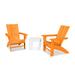 POLYWOOD Modern 3-Piece Curveback Adirondack Set