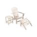 POLYWOOD South Beach Adirondack Chair 3-Piece Set