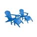 POLYWOOD South Beach Adirondack Chair 5-Piece Set, White