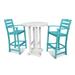 POLYWOOD La Casa Café 3-Piece Round Farmhouse Bar Set