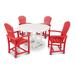 POLYWOOD Palm Coast 5-Piece Round Farmhouse Dining Set