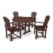 POLYWOOD Palm Coast 5-Piece Round Farmhouse Dining Set