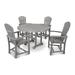 POLYWOOD Palm Coast 5-Piece Round Farmhouse Dining Set