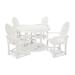 POLYWOOD Classic Adirondack 5-Piece Round Farmhouse Dining Set