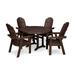 POLYWOOD Vineyard Adirondack 5-Piece Nautical Trestle Dining Set