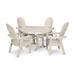 POLYWOOD Vineyard Adirondack 5-Piece Nautical Trestle Dining Set