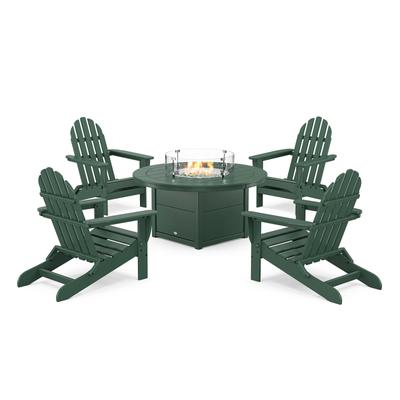 POLYWOOD 6-piece Conversation Set with Fire Pit Table