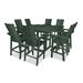 POLYWOOD Modern Adirondack 9-Piece Farmhouse Bar Set