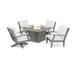 POLYWOOD Braxton 5-Piece Deep Seating Set with Fire Table