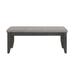 Fabric Upholstered Dining Bench in Dark Grey Finish