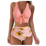 Swimsuit Padded Bandeau Up Bikini Women Set Beachwear Push Swimwear Swimwear Swimwears Tankinis Set Lap Swimming Suit for Women Two Piece