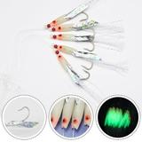 5pcs/Pack Sabiki Soft Fishing Lure Rigs Bait Jigs Lure Feather lure Herring Bait