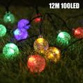 Solar Powered LED Outdoor Waterproof String Lights Outdoor Garden Yard Lamp Outdoor Garden Yard durable beautiful Solar Powered String Lights Solar Powered LED Waterproof Multicolour 12M 100LED