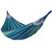 DFITO Double Hammock 2 Person Portable Camping hammock with Carrying Bag Brazilian Canvas Hommck for Camping Backyard Travel Blue