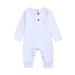 Newborn Baby Solid Color Jumpsuit Spring and Autumn Long-Sleeved Clothes Set Girls Boys Cotton Jumpsuit 0-24M