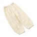Toddler Boys Girls Double Layer Cotton Trousers Thin Style Bloomers Anti-Mosquito Pants Solid Color Elastic Trousers 1-6Y