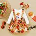 SDJMa Infant Baby Girls Halloween Romper Bodysuit+Cartoon Suspender Skirts Outfits