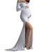 Maternity Beach Women Pregnants Photography Props Off Shoulders V-Neck Long Maternity Dress Maternity Yoga Bottoms