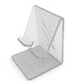 Vray Designs LLC: 6MM Acrylic Cell Phone Stand Portable Phone Holder Clear Phone Stand for Desk Desktop Phone Holder Stand Compatible with Most Smartphones and Tablet Display Made in USA