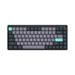 iBlancod Wireless Mechanical Keyboard 84 Keys 2.4G+BT5.0+Type-C 3 Connections 75% Low Profile Layout Keyboards 15 Effect 5 Brightness Levels for Tablet Laptop Smartphone Gateron Blue Switch