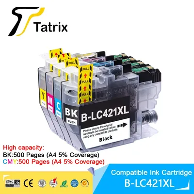 Tatrix Haute capacité LC421XL LC421 421XL Compatible Cartouche D'encre Pour Brother DCP-J1050DW
