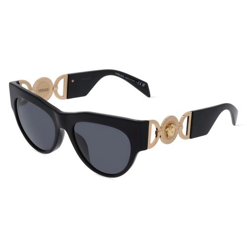 Versace VE4440U Damen-Sonnenbrille Vollrand Butterfly Acetat-Gestell, schwarz