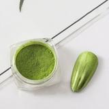 Pjtewawe Nail Powder Green Mirror Powder Rose Green Green Mirror Flour Shiny And Cool Summer Small Fresh Nail Polish Powder