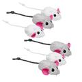 6x Trixie Plush Mice Cat Toys