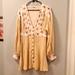 Free People Dresses | Free People Button Down Dress | Color: Cream/Tan | Size: M