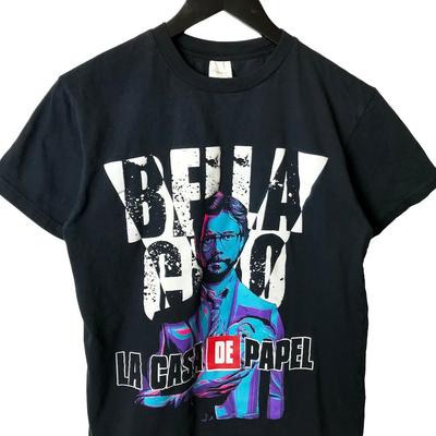 Urban Outfitters Tops | Bella Ciao La Casa De Papel T Shirt Netflix Drama Series Graphic Tee M | Color: Black | Size: M