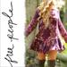 Free People Dresses | Free People Floral Long Sleeve Cut Out Back Dress Size Xs | Color: Purple | Size: Xs