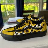 Vans Shoes | Customs Sunflowers Old Skool Platform Van Size 10 Women’s | Color: Black/Yellow | Size: 10