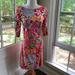 Lilly Pulitzer Dresses | Lilly Pulitzer Tropical Silk Blend Dress Sz Large | Color: Green/Pink | Size: L