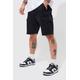 Mens Black Fixed Waist Relaxed Ripstop Cargo Short, Black