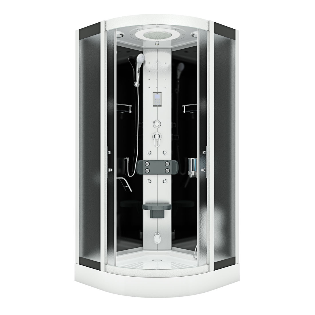 AcquaVapore Dampfdusche Duschkabine Sauna Dusche D58-13M2-EC 90x90 cm mit 2K Scheiben Versiegelung Image